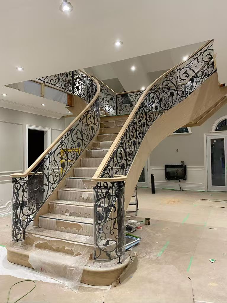 Ornamental indoor steel railing